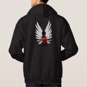 Sweat - shirt à capuche de coeur de D-Ailes (Dos)