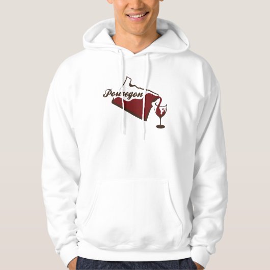 Sweat - shirt à capuche de conception de vin de (Devant)