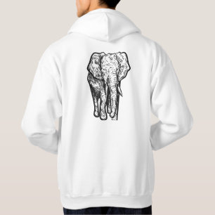 sweat - shirt à capuche de conception d'éléphan