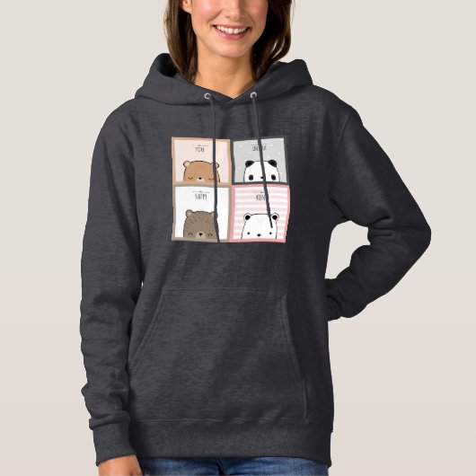 Sweat - shirt à capuche de conception Panda (Devant)