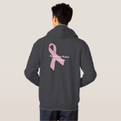 Sweat - shirt à capuche de conscience de Cancer de (Dos entier)