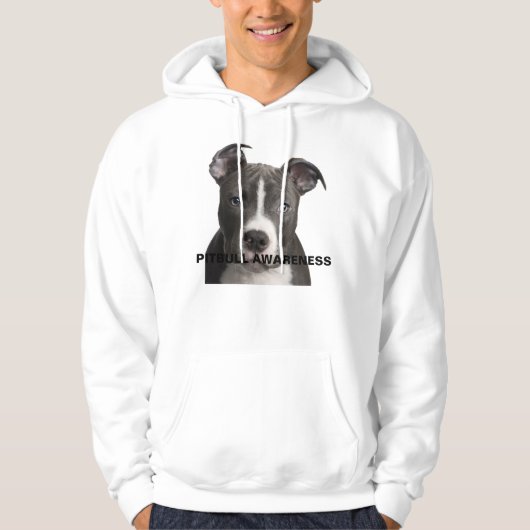 Sweat - shirt à capuche de conscience de Pitbull (Devant)