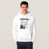 Sweat - shirt à capuche de crâne de couperets (Devant entier)