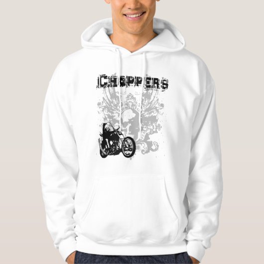 Sweat - shirt à capuche de crâne de couperets (Devant)