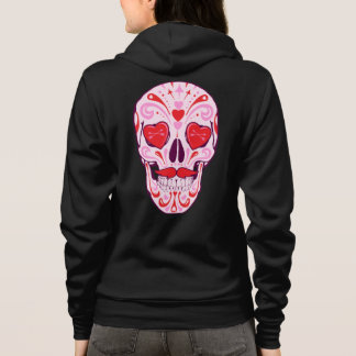 Sweat - shirt à capuche de crâne de sucre de coeur