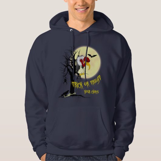 Sweat - shirt à capuche de des bonbons ou un sort (Devant)