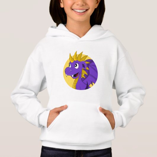 Sweat - shirt à capuche de dessin animé de dragon  (Devant)