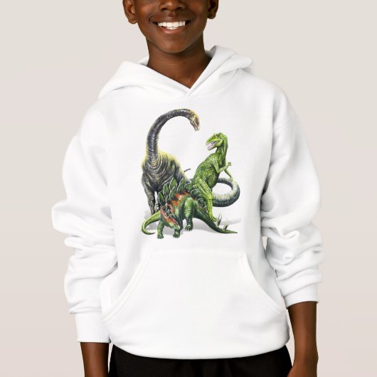 Sweat - shirt à capuche de dinosaure (Devant)