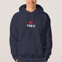 Sweat - shirt à capuche de drapeau de la Norvège