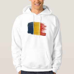 Sweat - shirt à capuche de drapeau de la Roumanie