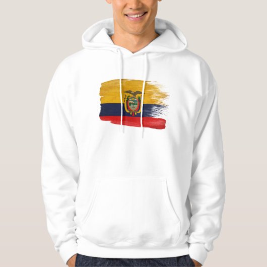Sweat - shirt à capuche de drapeau de l'Equateur (Devant)