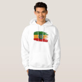 Sweat - shirt à capuche de drapeau de l'Ethiopie (Devant entier)