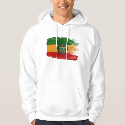 Sweat - shirt à capuche de drapeau de l'Ethiopie (Devant)