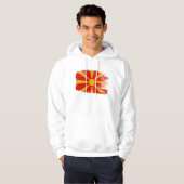 Sweat - shirt à capuche de drapeau de Macédoine (Devant entier)
