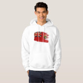 Sweat - shirt à capuche de drapeau de Manitoba (Devant entier)