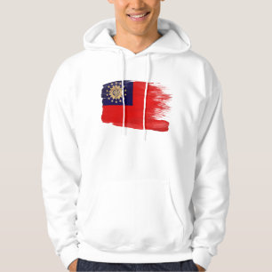 Sweat - shirt à capuche de drapeau de Myanmar