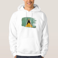 Sweat - shirt à capuche de drapeau de Sainte-Lucie