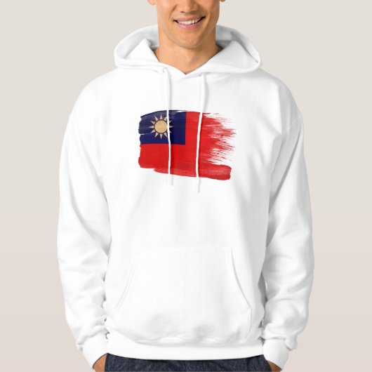 Sweat - shirt à capuche de drapeau de Taïwan (Devant)