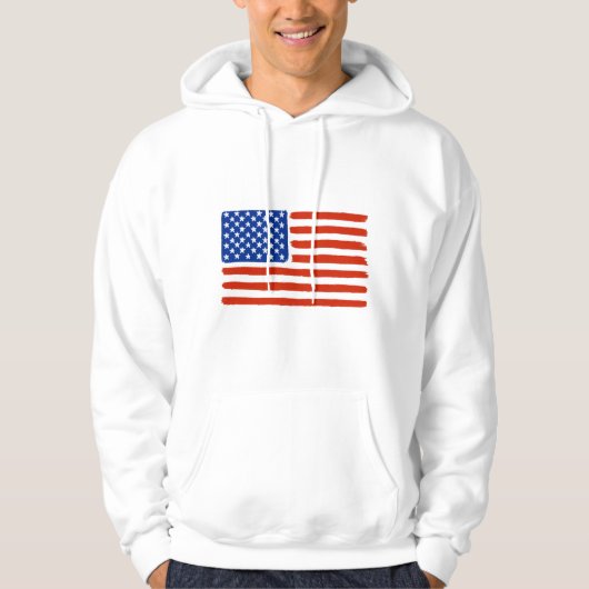 Sweat - shirt à capuche de drapeau des USA de (Devant)