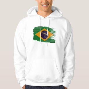 Sweat - shirt à capuche de drapeau du Brésil