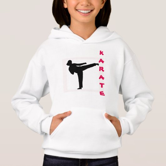 Sweat - shirt à capuche de fille de karaté (Devant)
