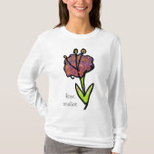 Sweat - shirt à capuche de fleur (Devant)