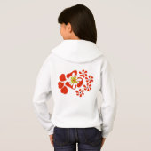 Sweat - shirt à capuche de fleurs (Dos entier)