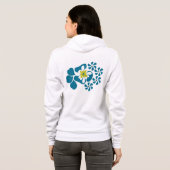 Sweat - shirt à capuche de fleurs (Dos entier)