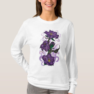 Sweat - shirt à capuche de fleurs violettes
