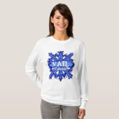 Sweat - shirt à capuche de flocon de neige d'hiver (Devant entier)