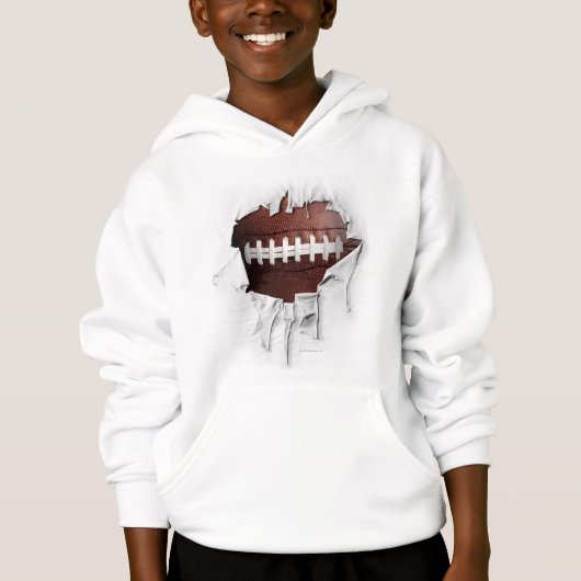 Sweat - shirt à capuche de football déchiré (Devant)