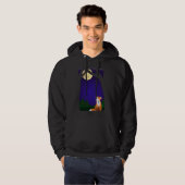 Sweat - shirt à capuche de fox de pleine lune (Devant entier)