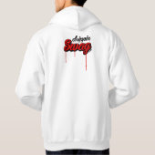 Sweat - shirt à capuche de grade A+ (blanc/rouge) (Dos)