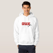 Sweat - shirt à capuche de grade A+ (blanc/rouge) (Devant entier)