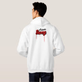 Sweat - shirt à capuche de grade A+ (blanc/rouge) (Dos entier)