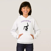 Sweat - shirt à capuche de gymnastique pour filles (Devant entier)
