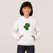 Sweat - shirt à capuche de Kawaii Cactus (Devant entier)