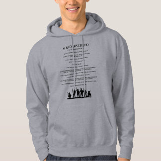 Sweat - shirt à capuche de la croyance du soldat