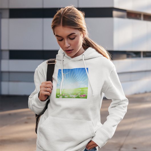 Sweat - shirt à capuche de la ferme éolienne pour 