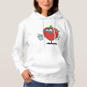 Sweat - shirt à capuche de la fraise Boire des fem (Devant)