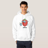 Sweat - shirt à capuche de la fraise pour les homm (Devant entier)