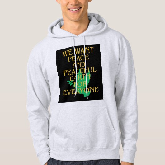 Sweat - shirt à capuche de la paix (Devant)