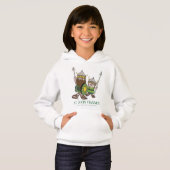 Sweat - shirt à capuche de la petite fille Vikings (Devant entier)