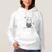 Sweat - shirt à capuche de la pile de chats - "Cha (Devant)