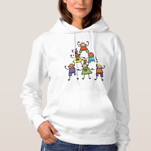Sweat - shirt à capuche de la pyramide des enfants (Devant)