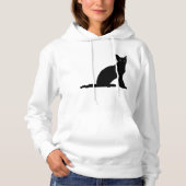 Sweat - shirt à capuche de la Silhouette de chat (Devant)