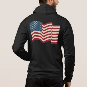 Sweat - shirt à capuche de la veste drapeau améric