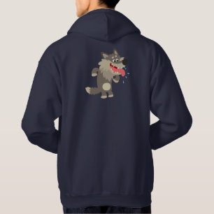 Sweat - shirt à capuche de loup de caricature très