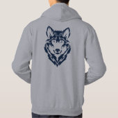 Sweat - shirt à capuche de loup masculin (Dos)