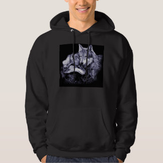 sweat - shirt à capuche de loups